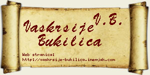 Vaskrsije Bukilica vizit kartica